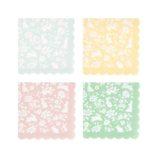 Ditsy bunny small napkins