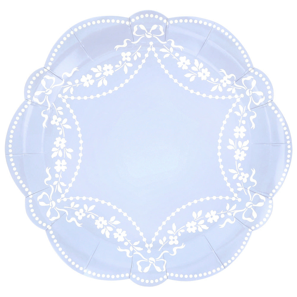Rococo blue dinner plates