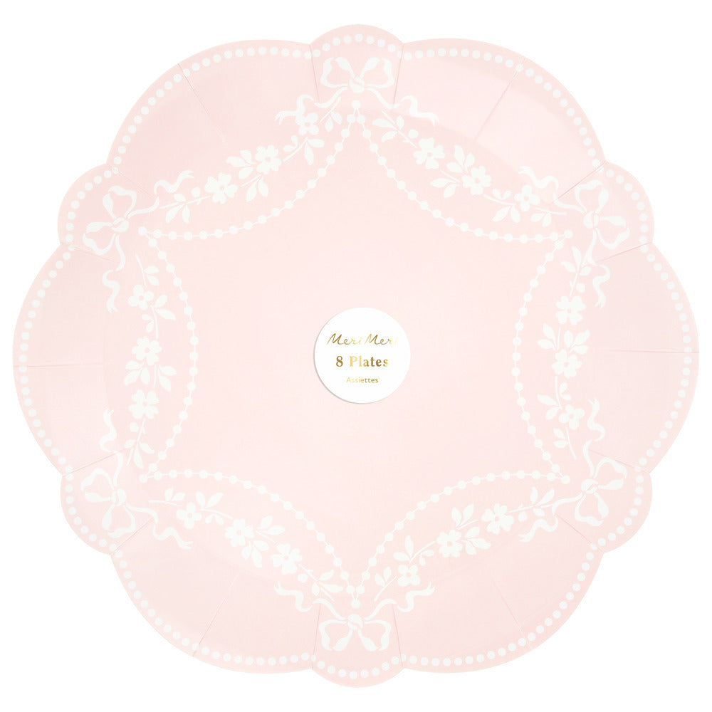 Rococo pink dinner plates