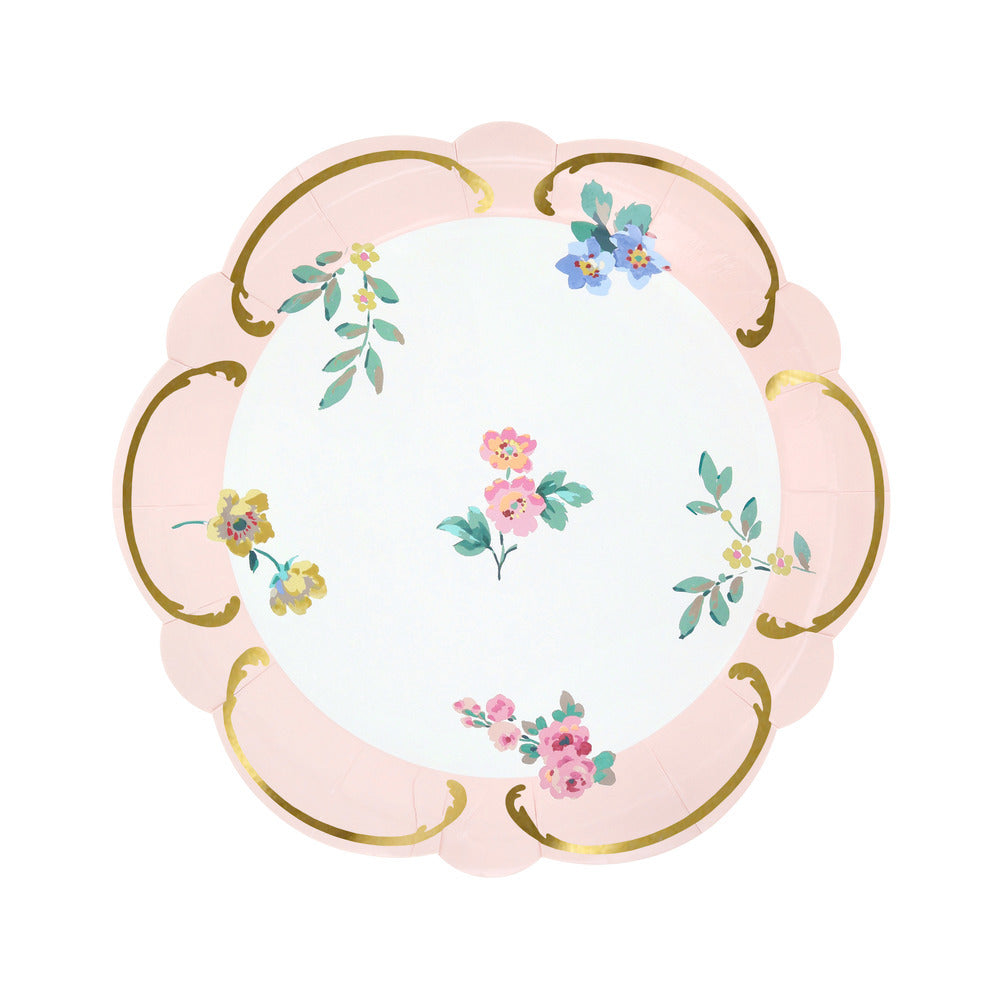 Rococo posy side plates
