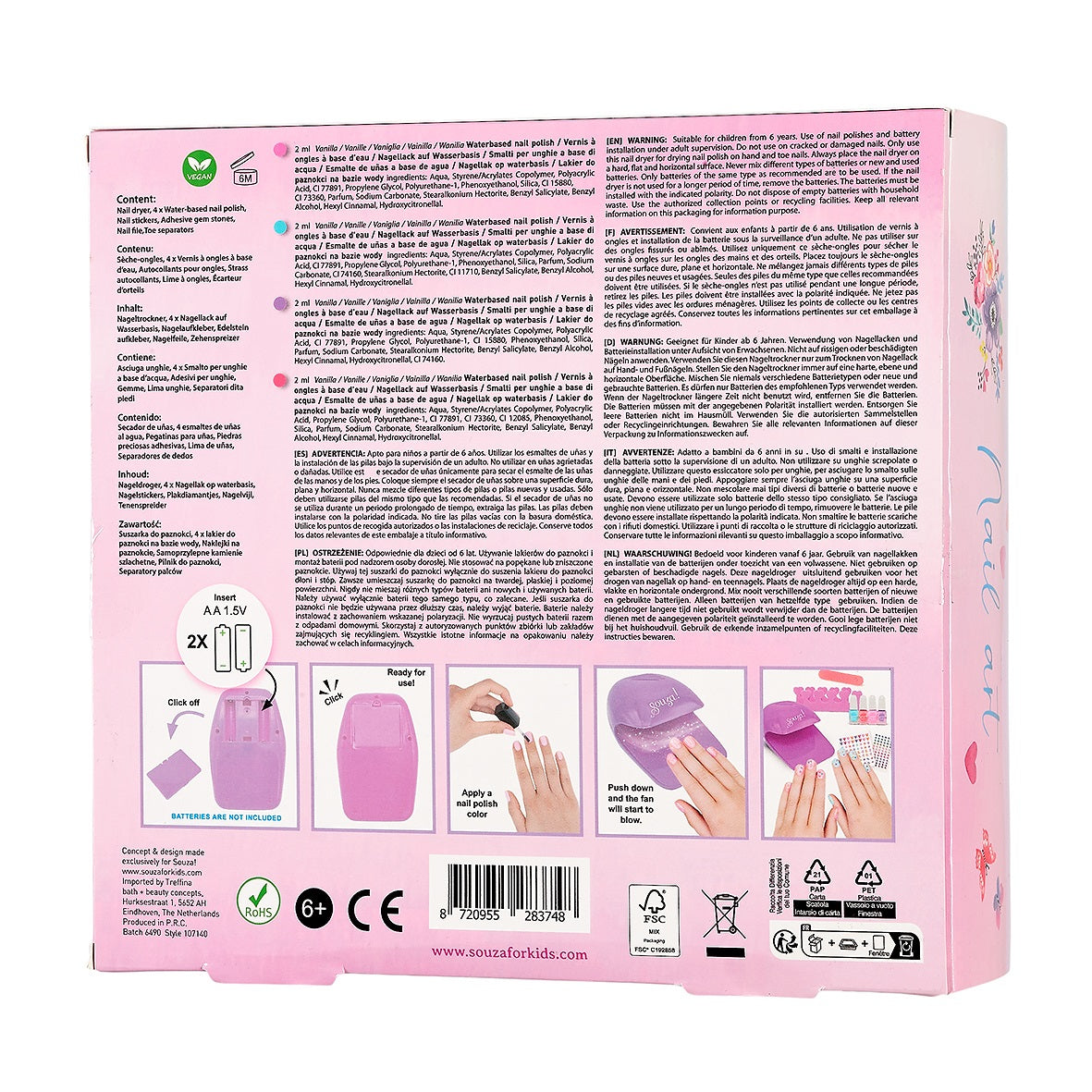 Nail dryer + nail polish set (1 pc)