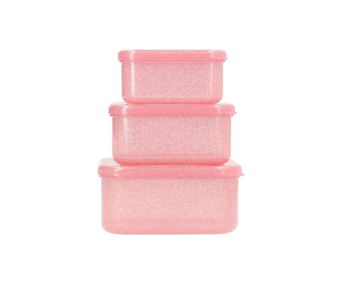 3 Lunch Boxes Glitter Gloss Tutete