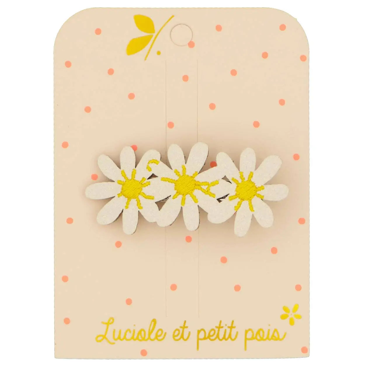 3 daisies hair clip Luciole et Petit Pois
