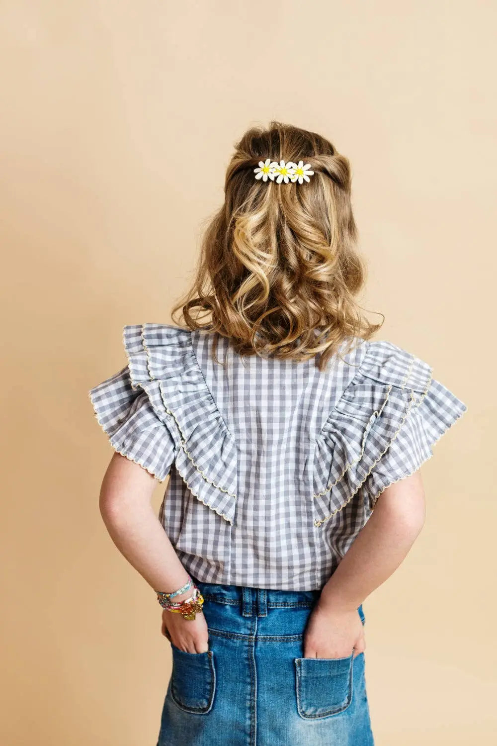 3 daisies hair clip Luciole et Petit Pois