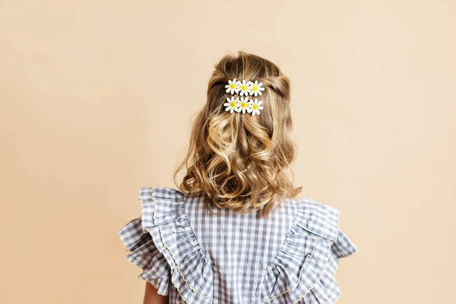 3 daisies hair clip Luciole et Petit Pois