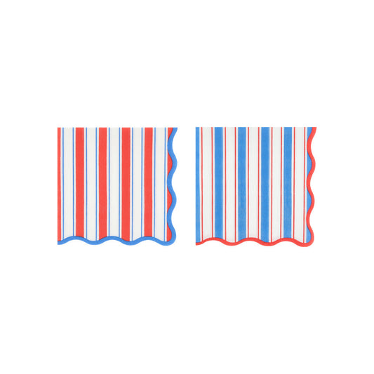 Nautical striped small napkins