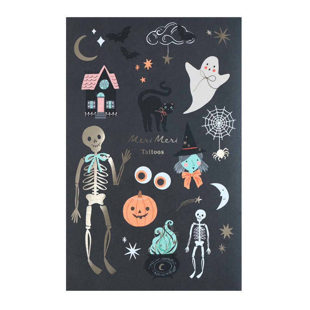 Halloween icons temporary tattoos