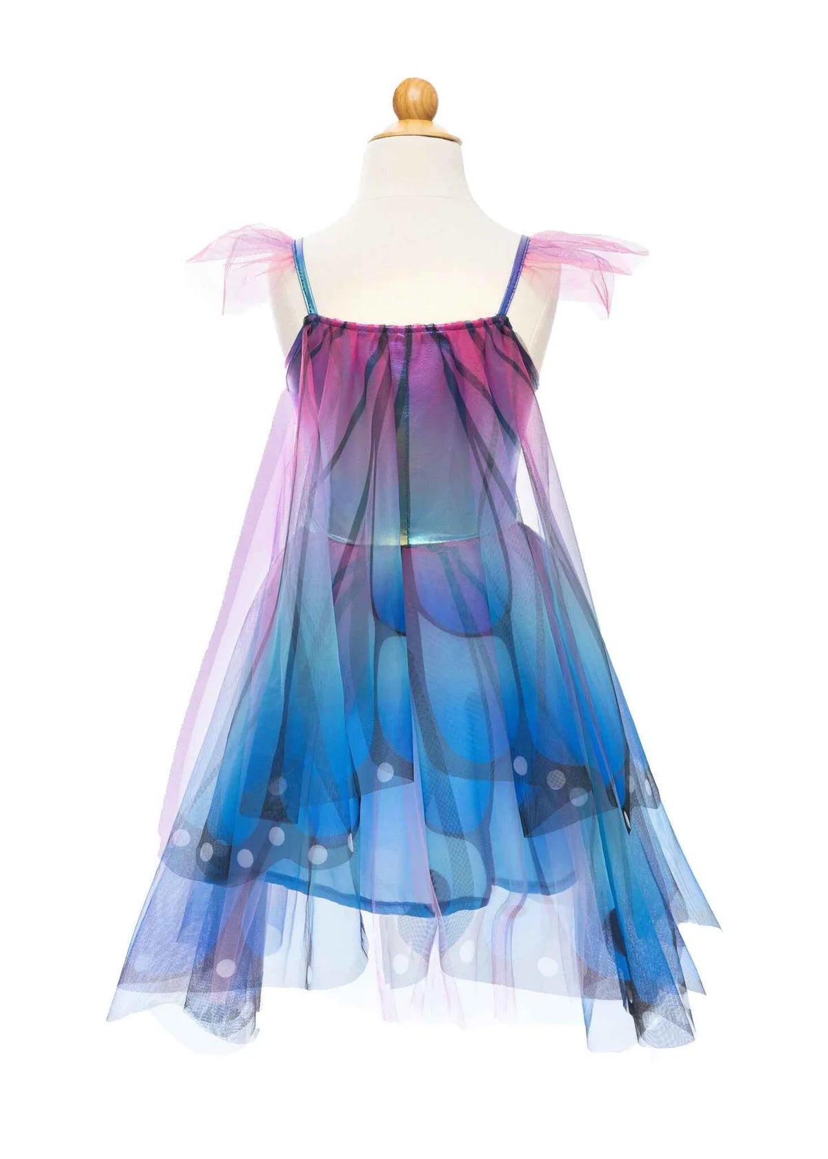 Butterfly Twirl Dress with Wings & Headband, Blue/Purple, SIZE US 7-8