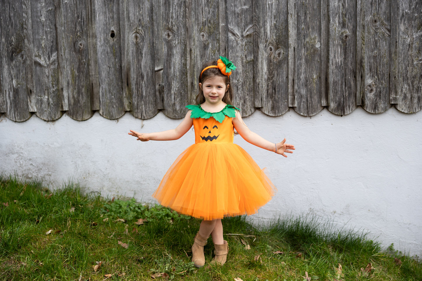 Pumpkin Princess Dress & Headpiece