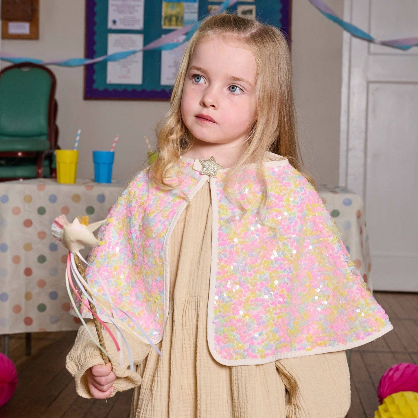 Rockahula Kids US - Pastel Rainbow Sequin Cape (3-10 Years)