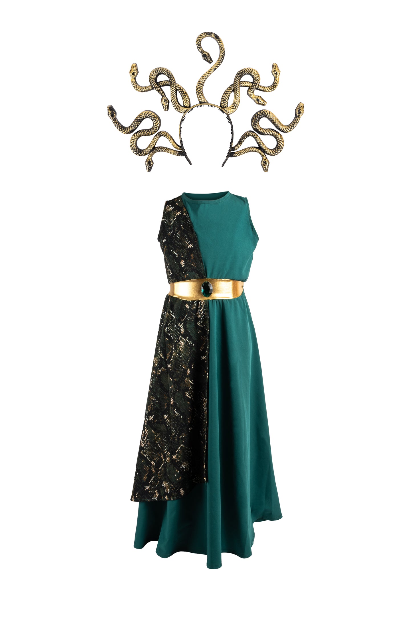 Medusa Goddess Dress with Snake Headpiece