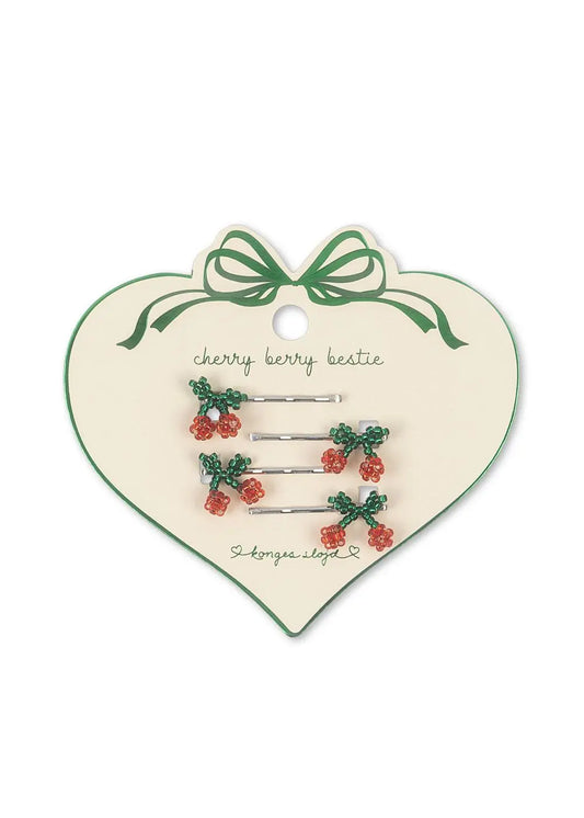 4 pack mini cherry hair pin Konges Slojd