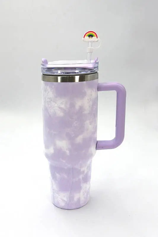 40oz CLOUD FLOWER RAINBOW TUMBLER STRAW COVER CAP | 40TB1919: RAINBOW JOSSLYN by Wall to Wall