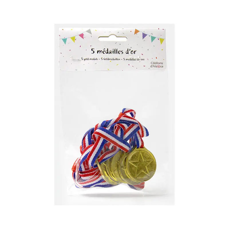 42815 - 5 set gold medals Cotillons D Alsace