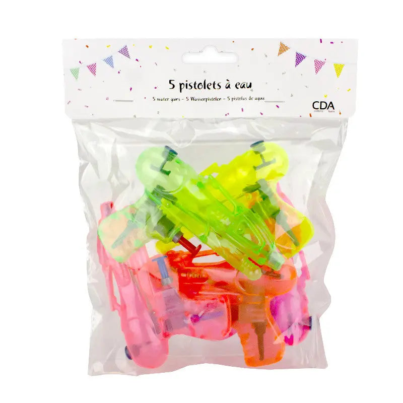 5 water guns cotillons Alsace