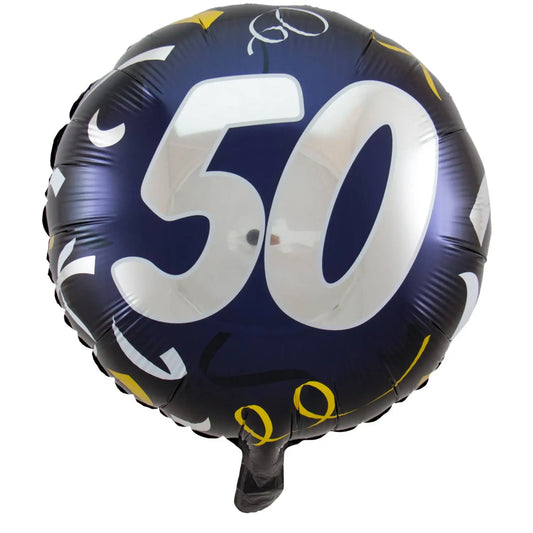 50th Birthday Foil Balloon Stylish Party - 45cm Folat