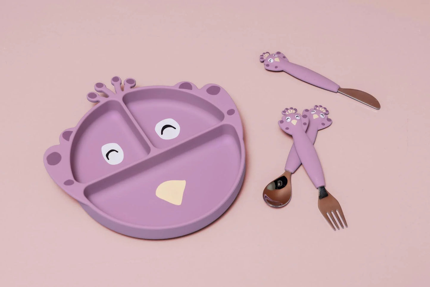 Silicone cutlery set 3-pack - Mrs. Peacock