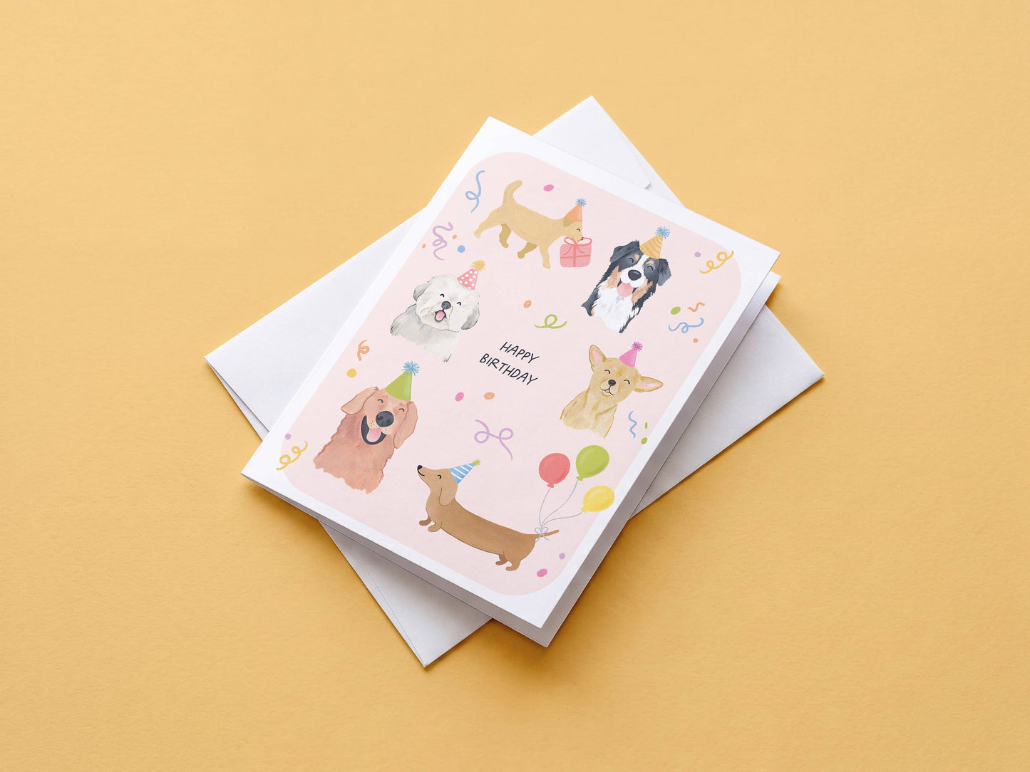 Cute Dog Birthday Greeting Card 