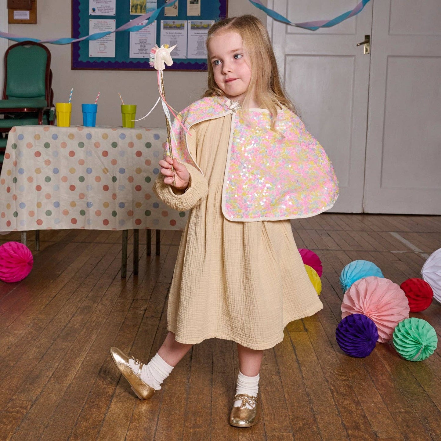 Rockahula Kids US - Pastel Rainbow Sequin Cape (3-10 Years)