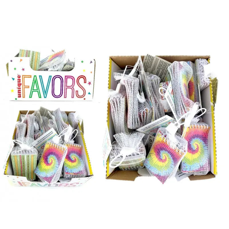 6 mini notebooks spiral cotillons Alsace