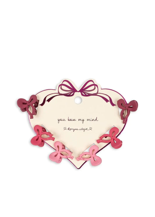6 pack mini bow hair clip Konges Slojd