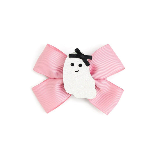 Sweet Ghost Halloween Grosgrain Bow Clip