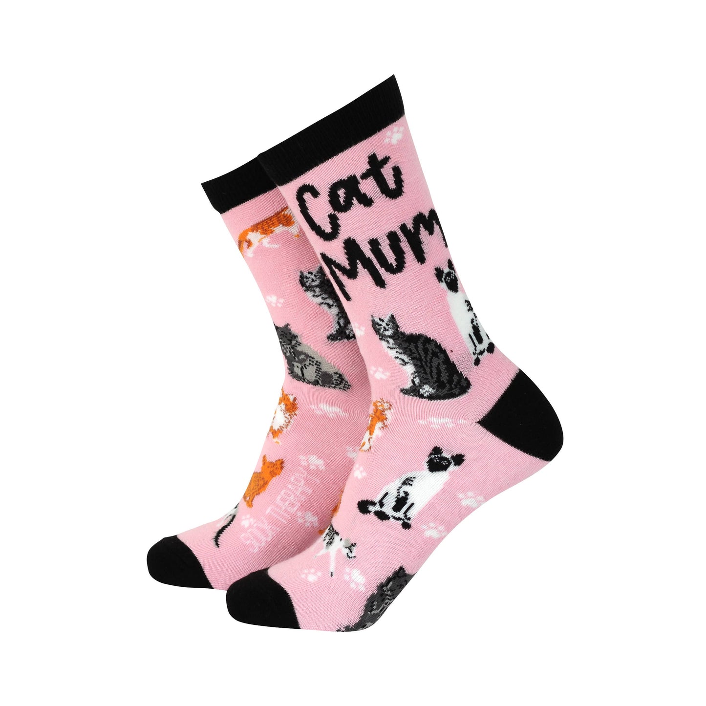 Smiling Faces - Cat Mum  - Women's Bamboo Socks