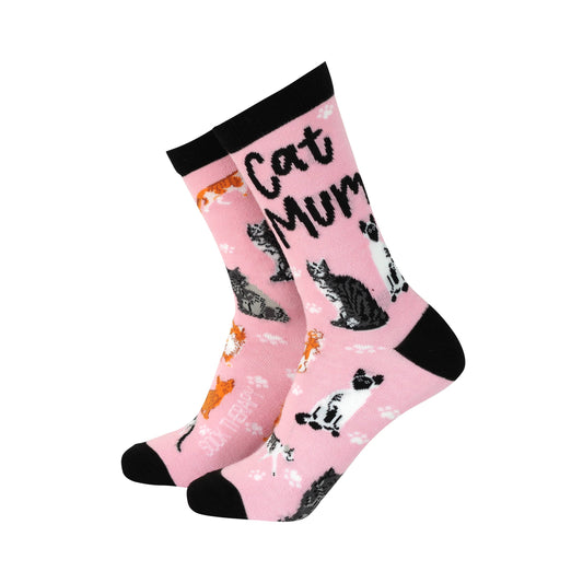 Smiling Faces - Cat Mum  - Women's Bamboo Socks