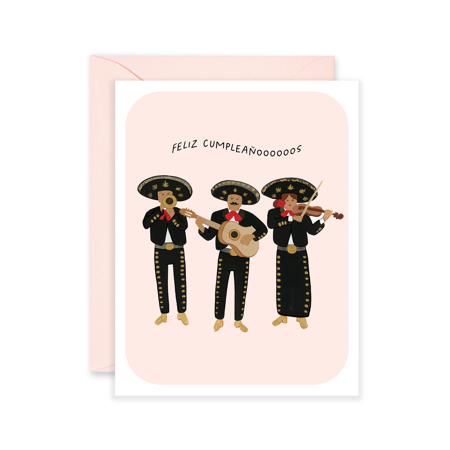 Mariachi Trio Feliz Cumpleaños Greeting Card