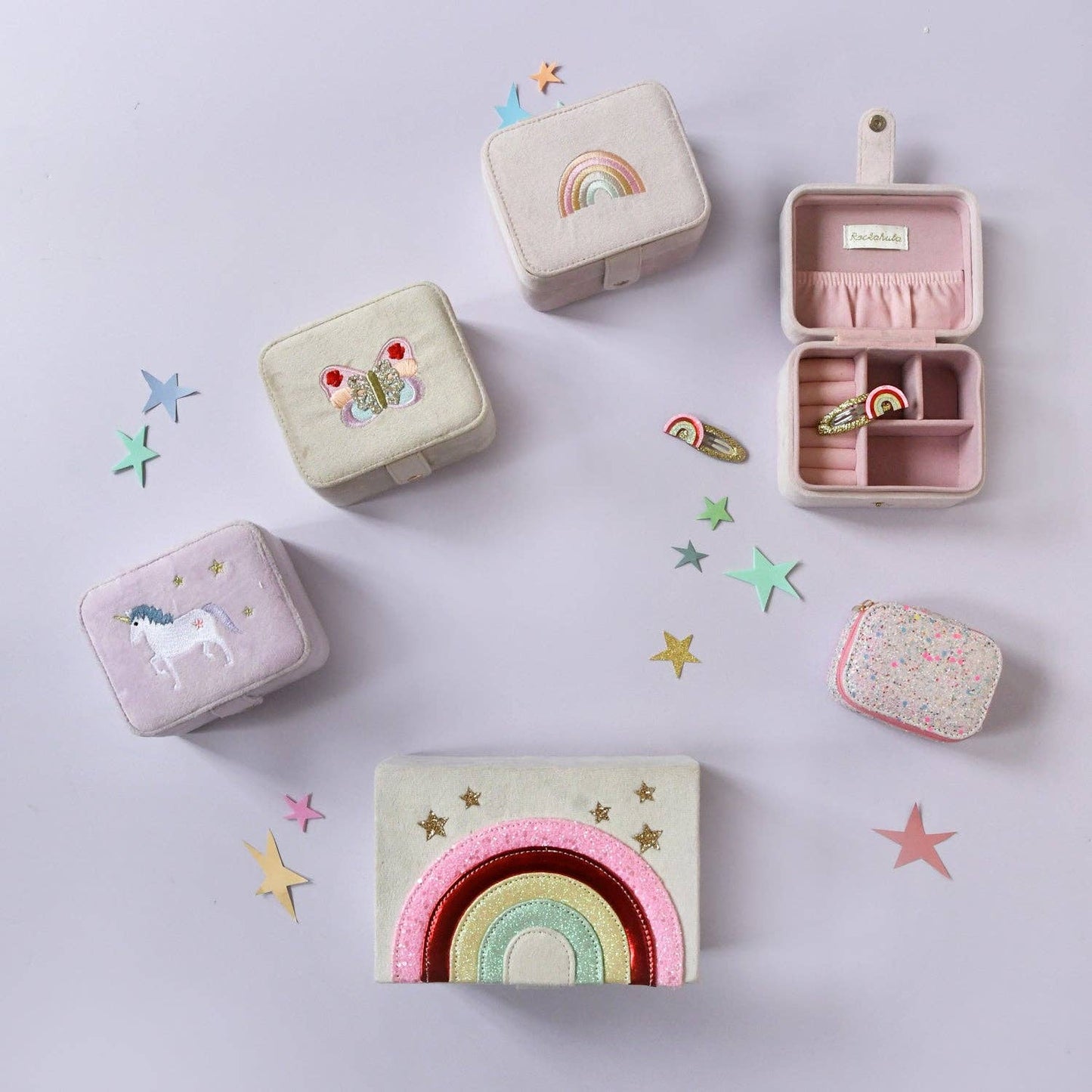 Rockahula Kids US - Rainbow Confetti Glitter Mini Jewellery Box