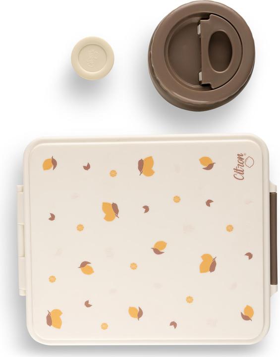 Grand Lunch Box With 4 Compartments And 1 Food Jar - Hot Lemon - Citron