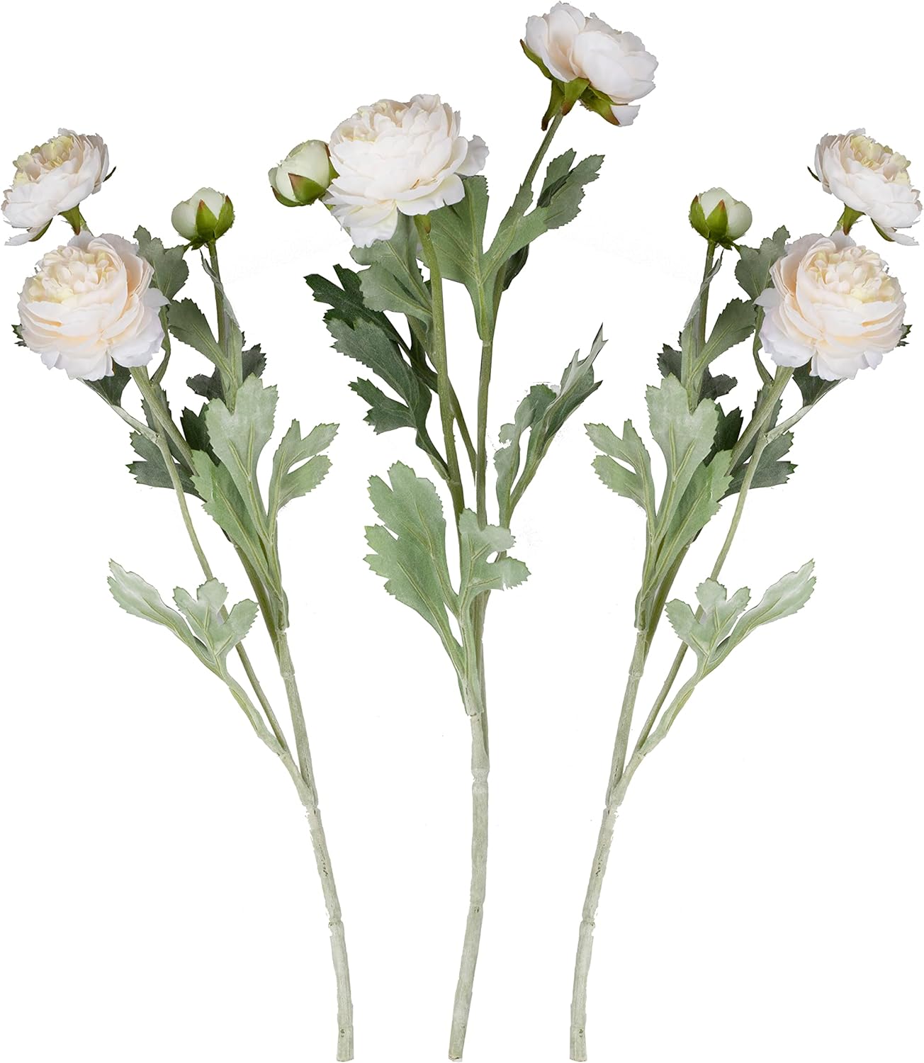 Ginger Ray SW-867 Ranunculus Stems - White (Pack of 3)