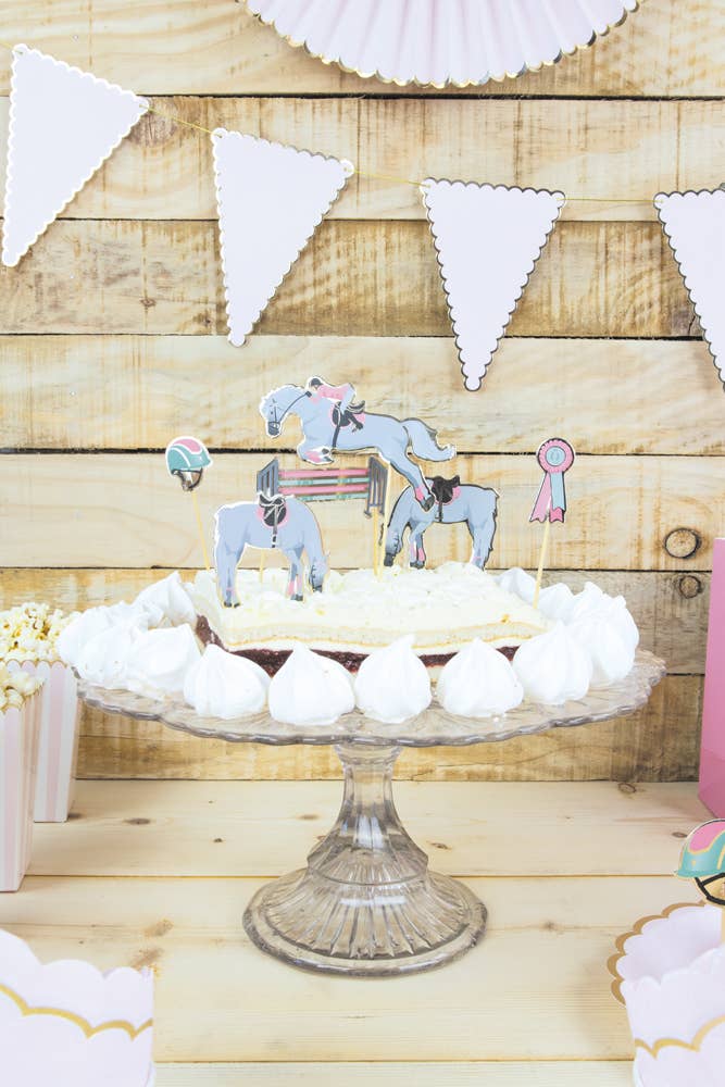 SET OF 6 LOVE HORSE DECORATIONS FOR CAKES