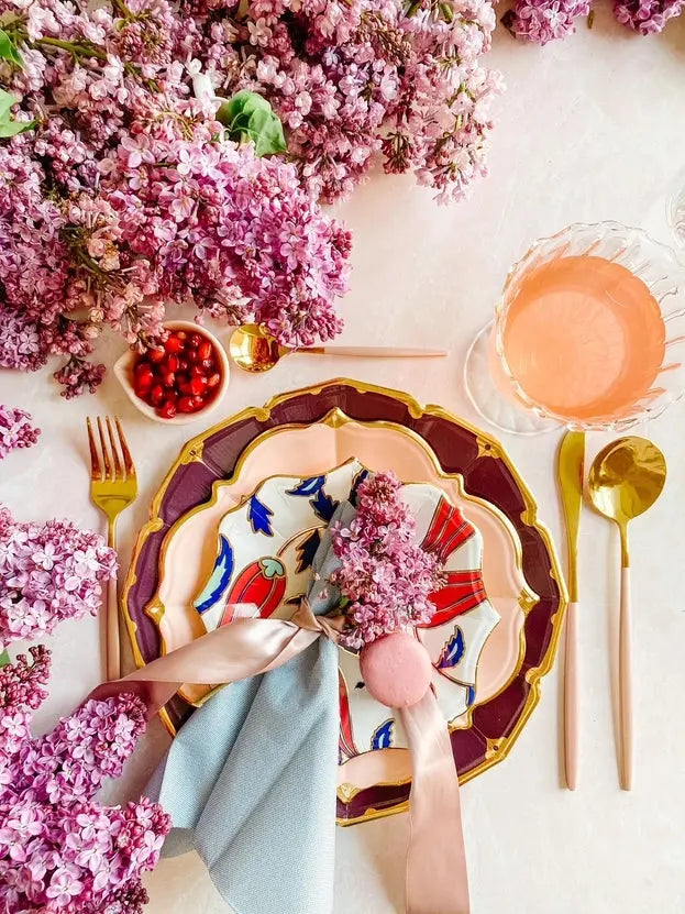 8 Blush Lunch Plates Eid Creations