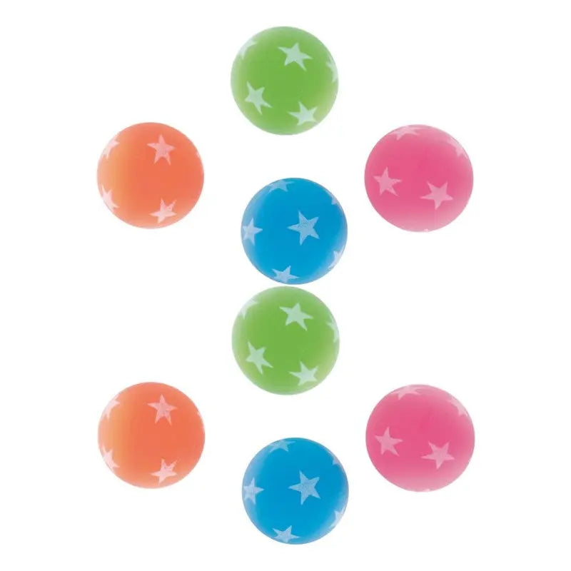 8 Glow in the dark bounce balls Unique