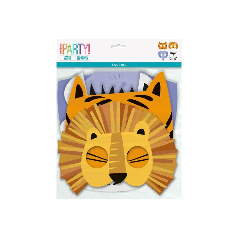 8 Paper animal mask Cotillons D Alsace