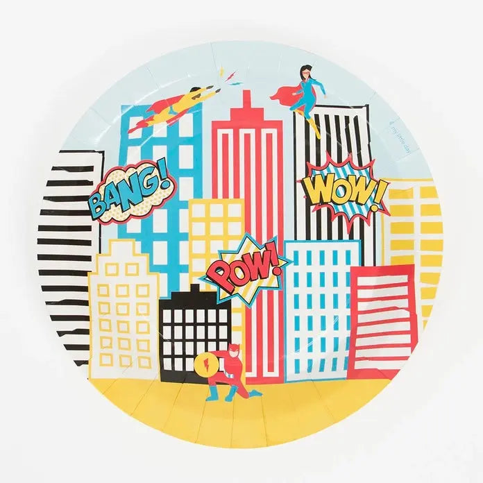 8 Plates - Superheroes My Little Day