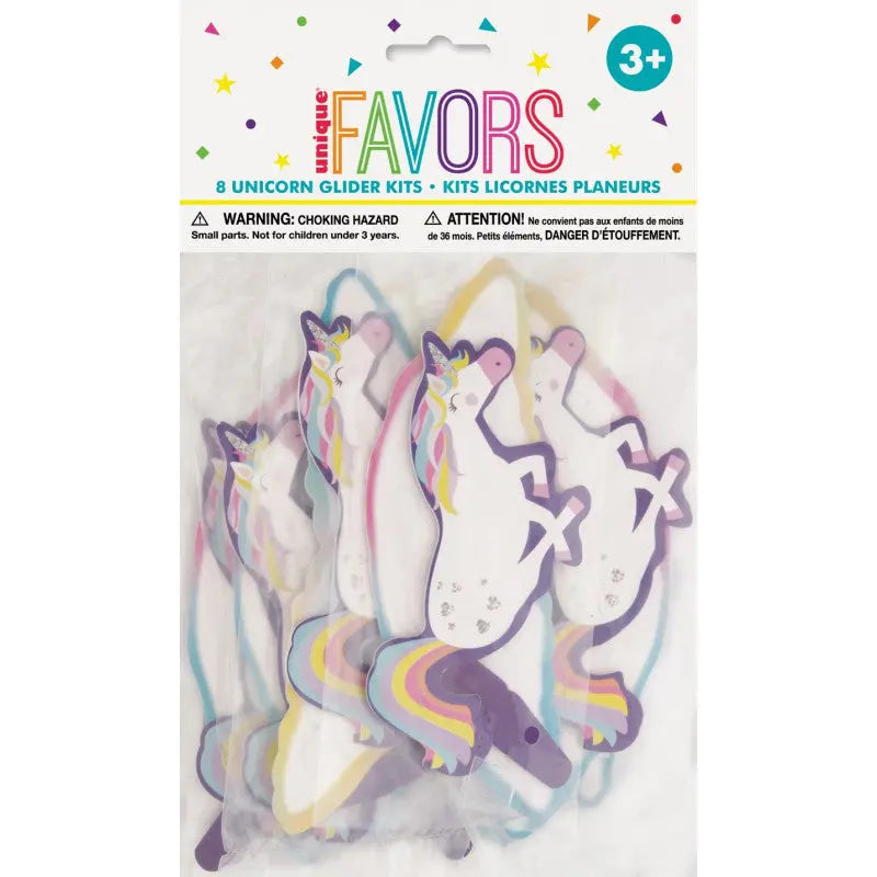 8 Unicorns Glider Kits cotillons Alsace