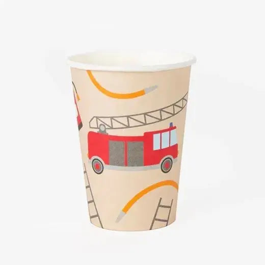 8 fire truck cups My Little Day