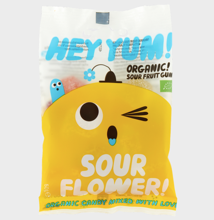 HEY YUM! - HEY YUM! Sour Flower -   Organic Sour Fruit Gummies, 50 g