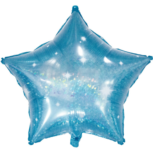 Foil Balloon Star-shaped Galactic Aqua - 45 cm
