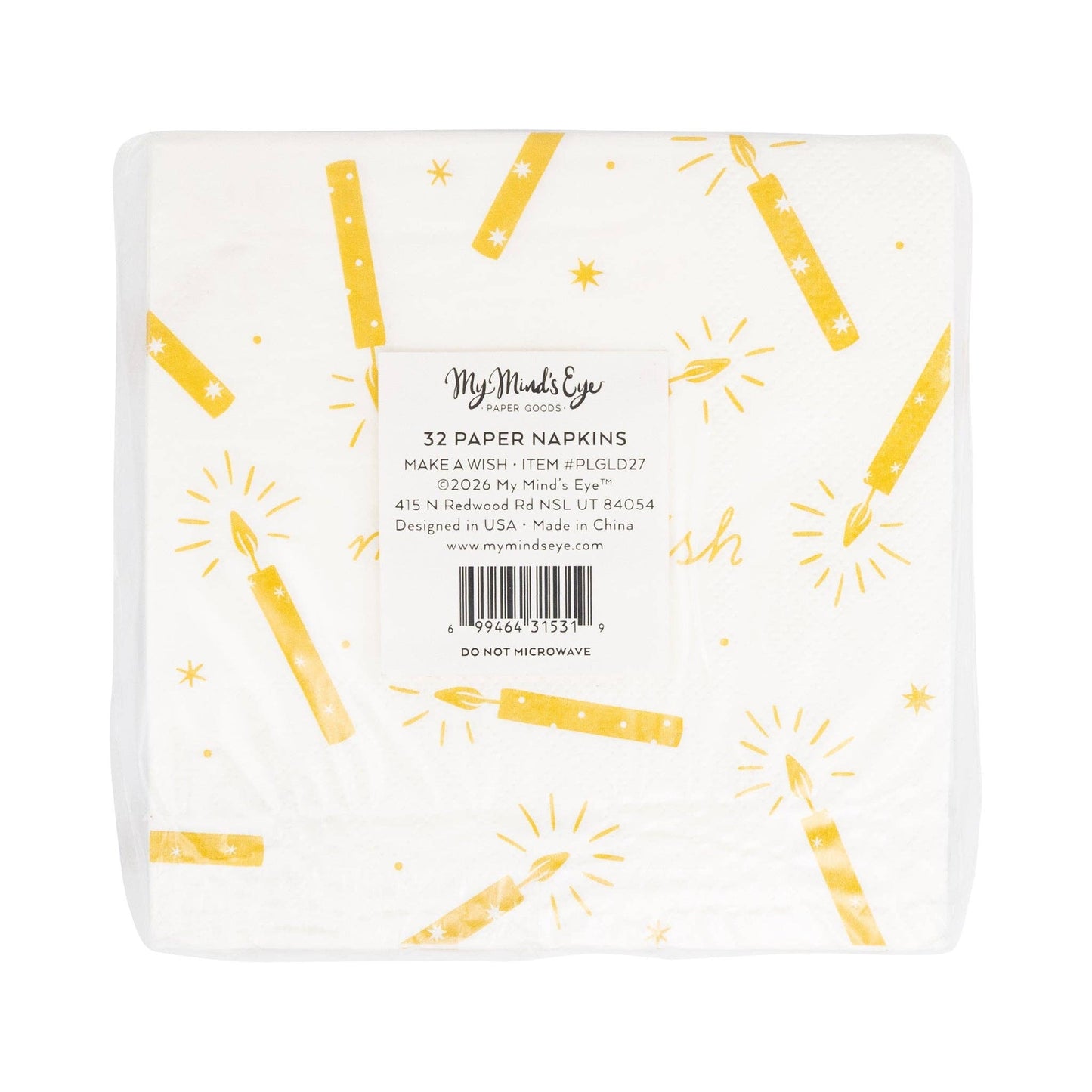 My Mind’s Eye - PLGLD27 - Make a Wish Candles Cocktail Napkin