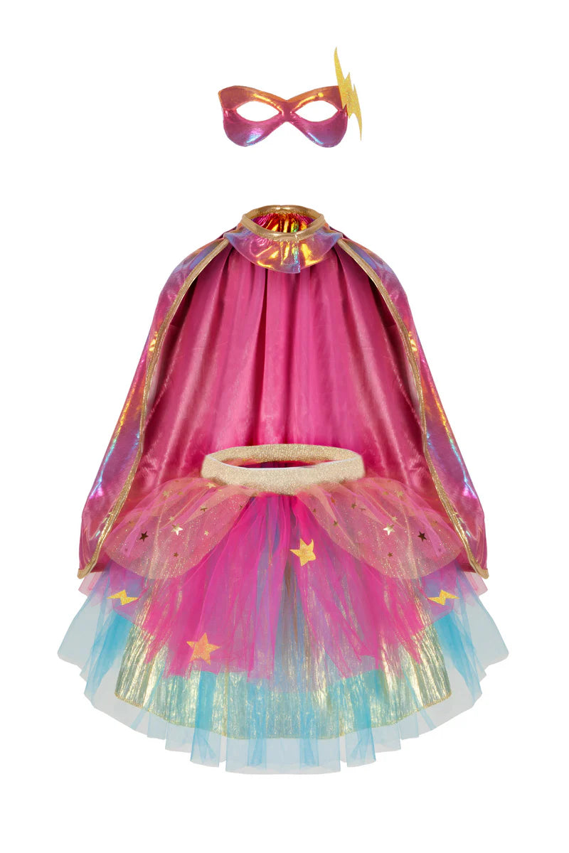 Super-duper Tutu/Cape/Mask, Pink & Gold 4-6 years
