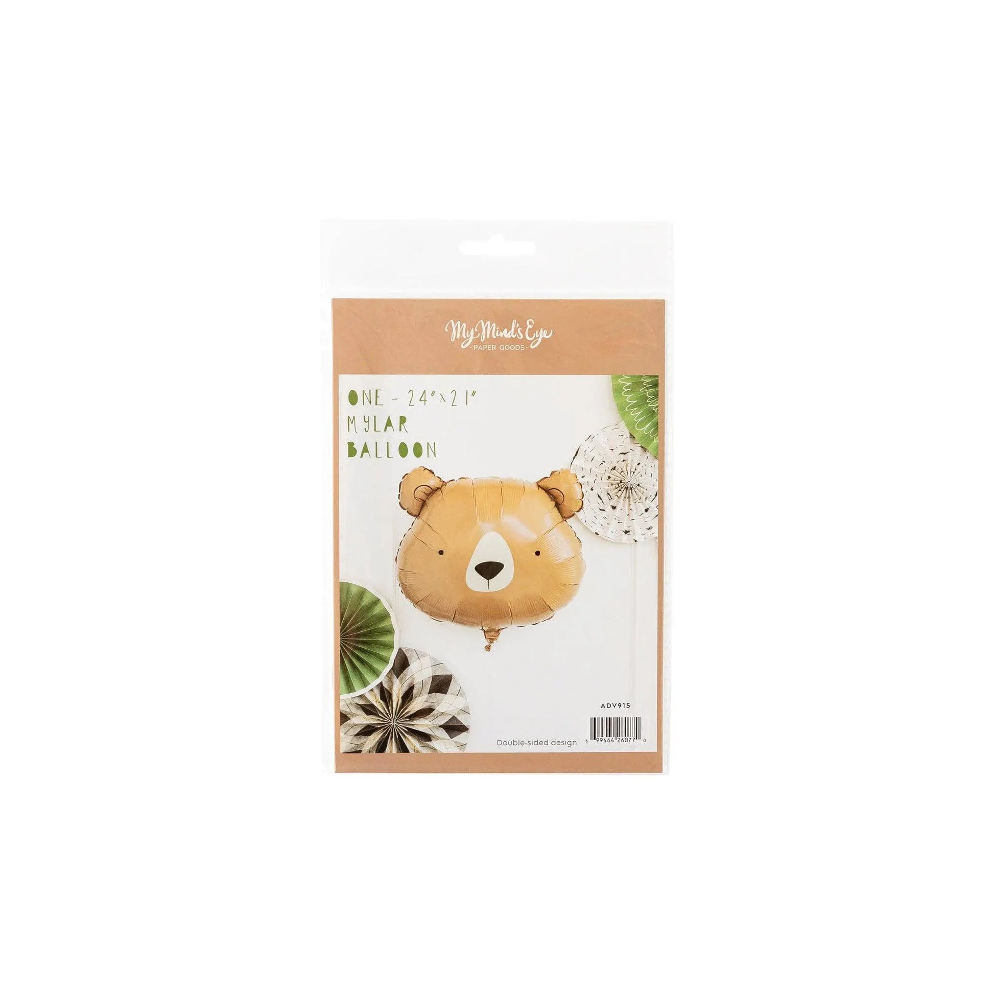ADV915 -  Adventure Bear Shaped Mylar Balloon My Mind’s Eye
