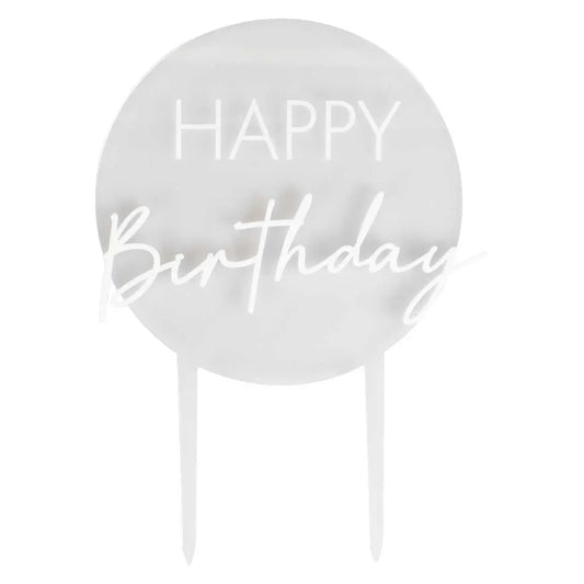 Acrylic Happy Birthday Cake Topper Ginger Ray
