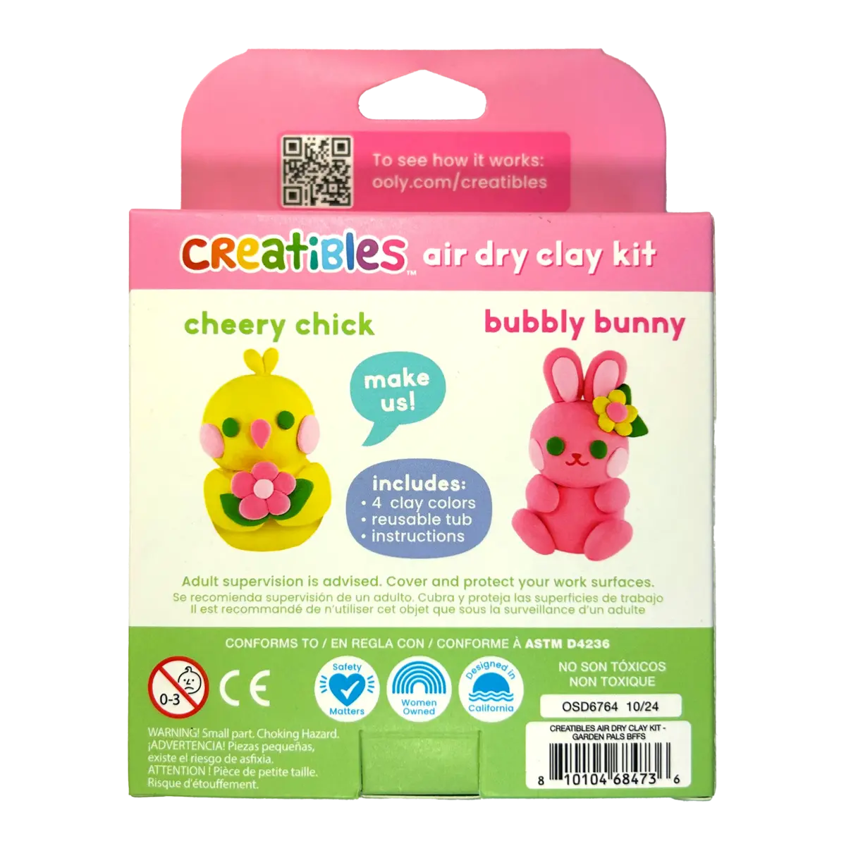 Air Dry Clay BFFs Kit – Garden Pals (Set of 4 Colors) OOLY