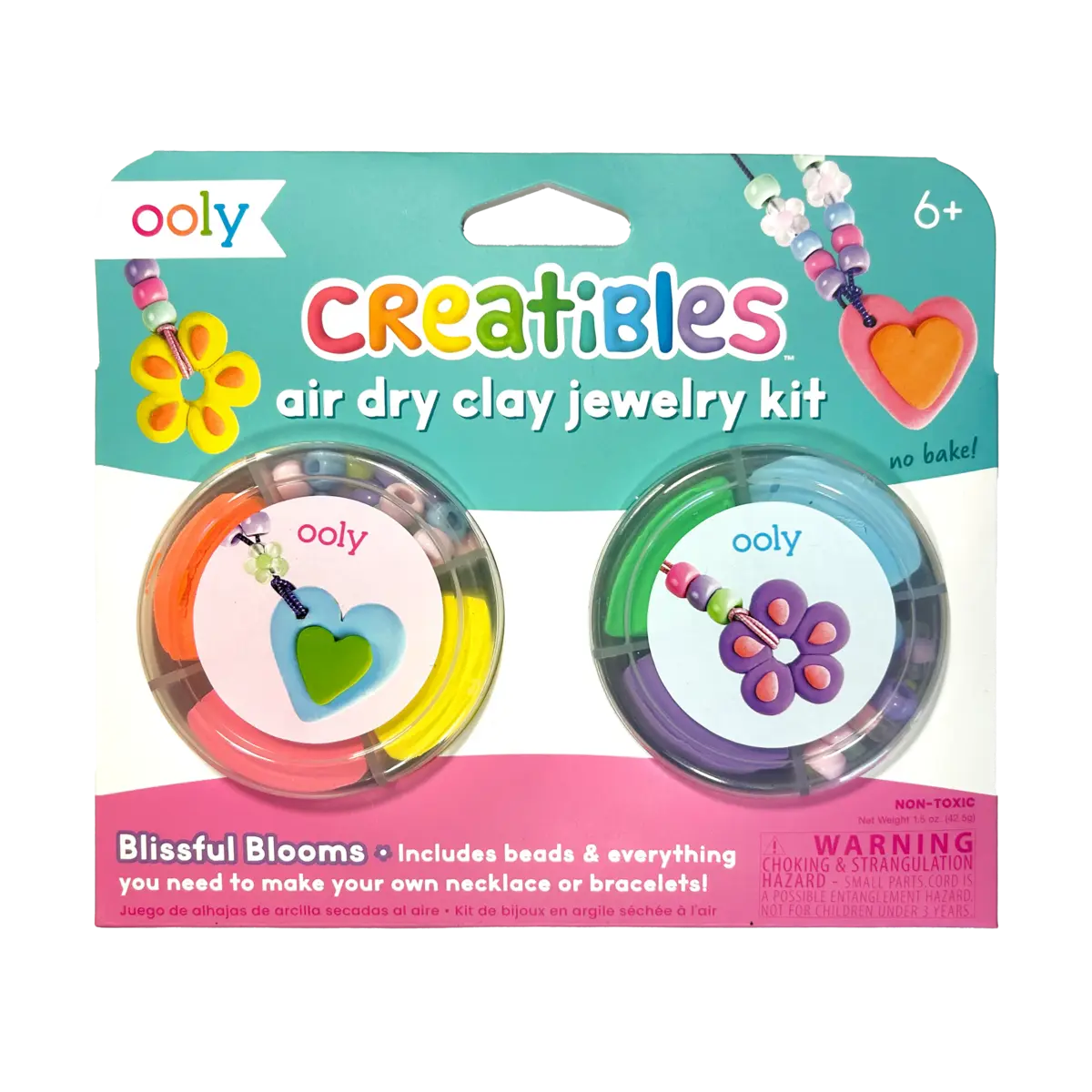 Air Dry Clay Jewelry Kit – Blissful Blooms (Set of 6 Colors OOLY
