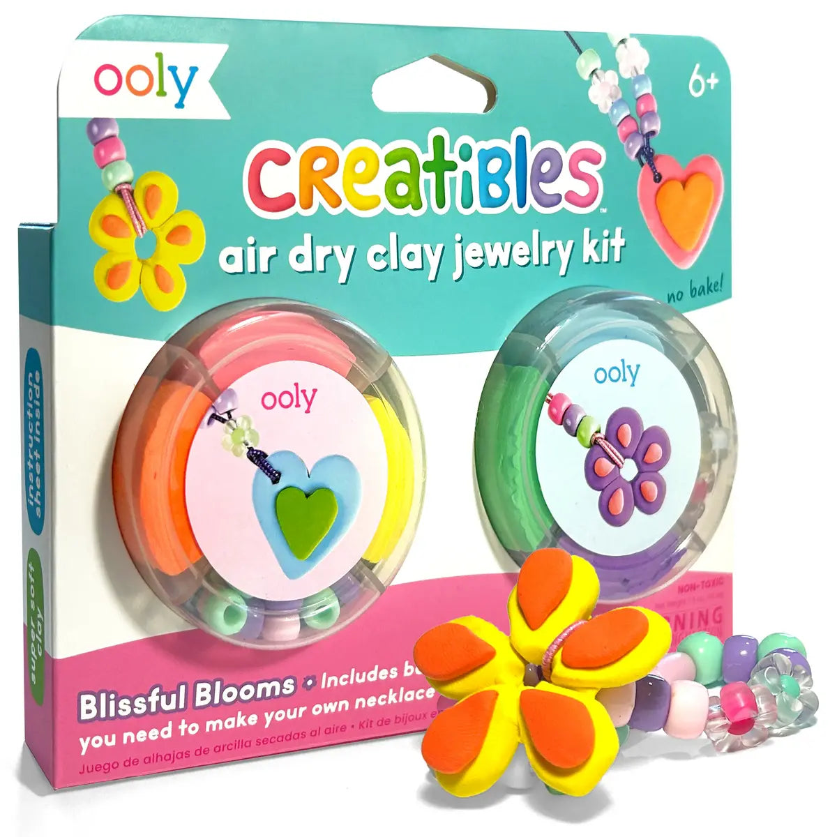 Air Dry Clay Jewelry Kit – Blissful Blooms (Set of 6 Colors OOLY