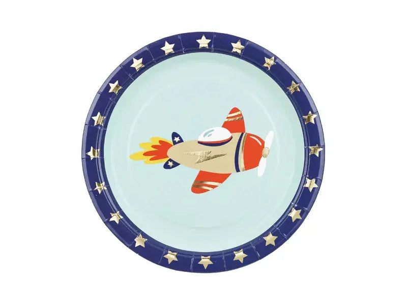 Airplane Plates Partydeco