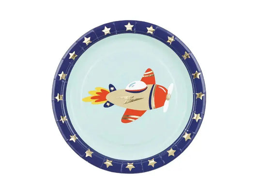 Airplane Plates Partydeco